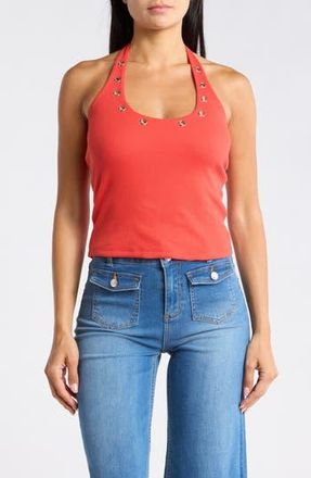 Vigoss Grommet Halter Top in Chili at Nordstrom Rack, Size X-Large