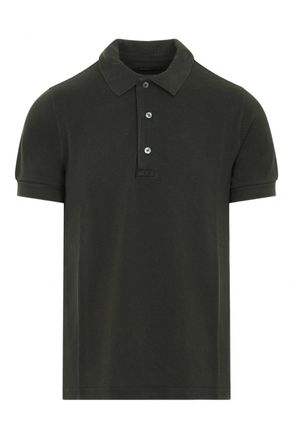 Tom Ford LYOCELL PIQUET POLO Size: 54, colour: GREEN