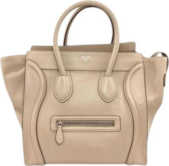 Celine Pre-owned Vintage Tote Bag - Dames - Vintage Handtas - Beige - ONE Size - Leer - Vintage