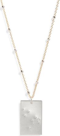 Set & Stones Zodiac Constellation Pendant Necklace in Silver - Leo at Nordstrom