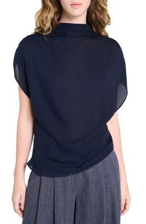 TWP Wish You Would Stretch Silk Top in Midnight at Nordstrom Rack, Size X-Large