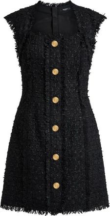 Balmain Korte tweed jurk - Dames - Korte kleedjes - Zwart - S - Tweed - Kleedjes