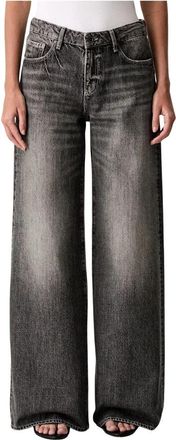 A|X Armani Exchange Wide Jeans - Dames - Loose Fit Jeans - Grijs - W26 - Katoen - Jeans