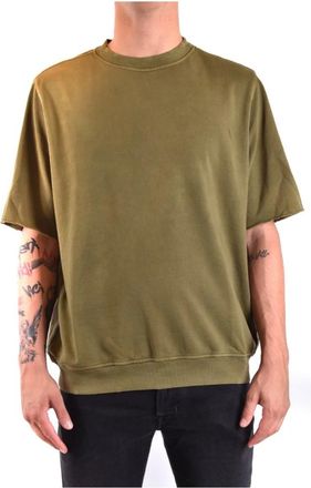 Paolo Pecora Groen Korte Mouw Ronde Hals T-shirt - Heren - T-shirts - Groen - S - Katoen - Tops