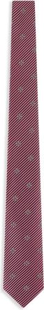 Giorgio Armani striped silk tie - Red
