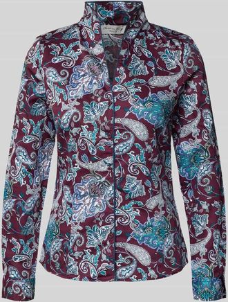 Christian Berg Hemdbluse mit Knopfleiste in Kirsche, Gr&ouml;&szlig;e 46