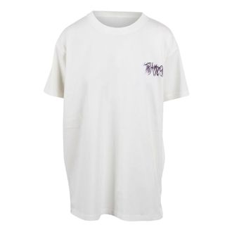 The Attico T-Shirts, female, White, Size: S Oversized graffiti logo-print T-shirt