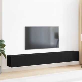Berkfield Home 3 Piece TV Cabinet Set Black Engineered Wood