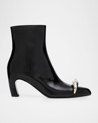 Tory Burch Pierced Leather Ankle Boots