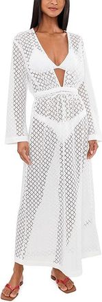 Seafolly Beach Edit Gathered Lace Cover Up Womens Swimwear White : MD, Polyester