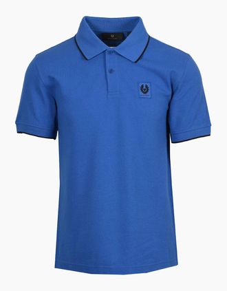 Belstaff Mens BELSTAFF TIPPED POLO SHIRT MARINE BLUE - Navy - Size: 38