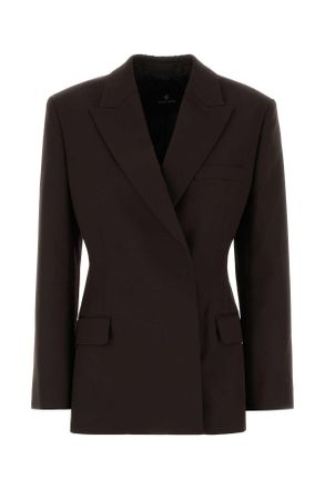 Anine Bing Dark Brown Polyester Blend Aretha Blazer