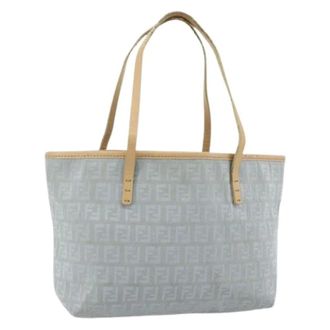 Fendi Pre-owned Tote Bags, female, Blue, Size: ONE SIZE Pre-owned Vintage Zucchino Tote Bag