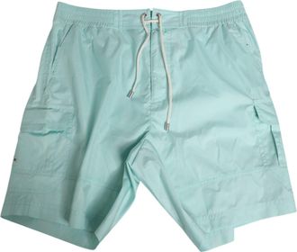 Dolce & Gabbana Aqua Blue Polyester Beachwear Men Shorts Mens Swimwear