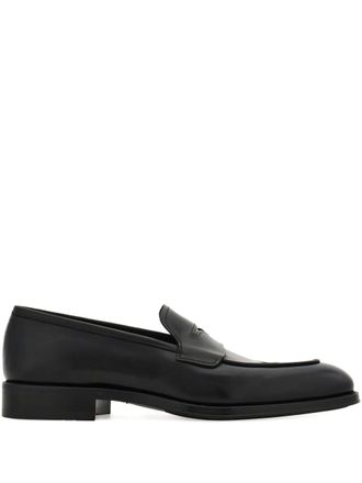 Ferragamo leather penny loafers - men - CALFSKIN/CALFSKIN/Calf Leather - 11.5EE - Black