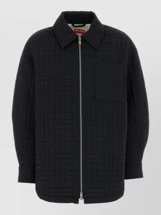 Kenzo nylon oversized jacket collared neck quilting