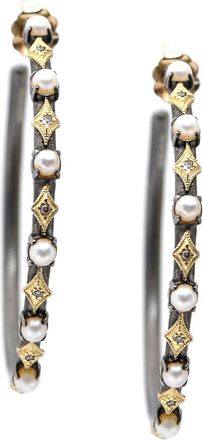Armenta Old World Freshwater Pearl Hoop Earrings at Nordstrom
