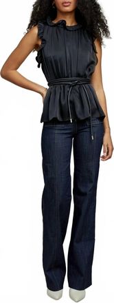 Christy Lynn Renee Sleeveless Blouse In Black