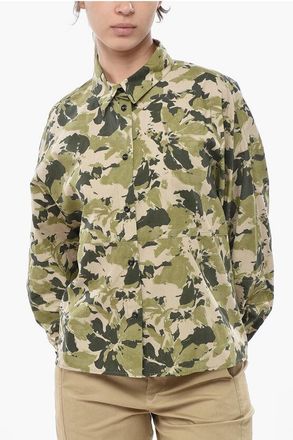 Woolrich Cotton Blouse WILDERNESS with Botanical Print size Xxs