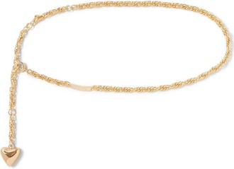 Claudie Pierlot Twisted heart chain belt - Gold