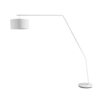 Oresteluchetta L&aacute;mpara De Pie Arco De Metal Blanca H175 Cm Norman