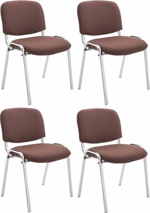 Clp Clp - Set De 4 Sillas Confidente Ken Chrom Marr&oacute;n