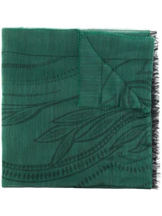 Alberta Ferretti floral print scarf - Verde