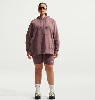 Nike Womens Nike Sportswear Classic High-Waisted 8 Biker Shorts (Plus Size) in Purple | FB3102-502