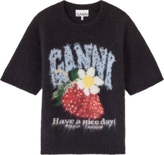 Ganni Camiseta De Lana Ganni