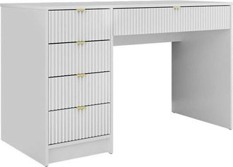 Mirjan24 Scrivania da ufficio Comfivo Larmire 100, Bianco, Con cassetti, Il numero di porte: 0, Numero di cassetti: 0, 76x120x55cm