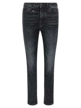 R13 Black Skinny Mid Rise Jeans