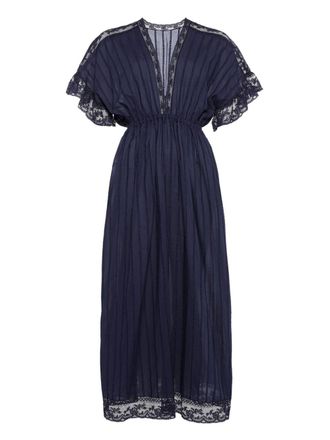 Eres Douceur lace-trim nightdress - Blue