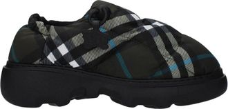 Burberry Fabric Slip-On Loafers - Dames - Platte Schoenen - Groen - 40 EU - Schoenen