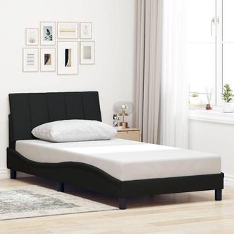 vidaXL Estructura De Cama Sin Colch&oacute;n Tela Negro 100x200 Cm Vidaxl