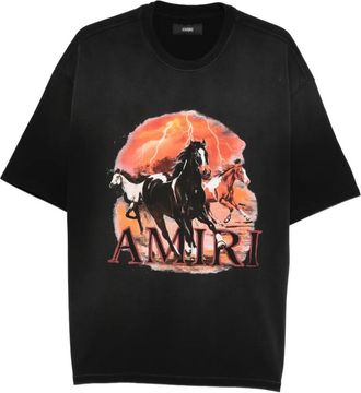 Amiri Plains T-shirt met print - Zwart