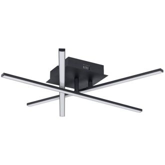 Eglo Plafoniera Moderna Lasana 3 Acciaio Nero 3 Luci Led Integrato 3,5W