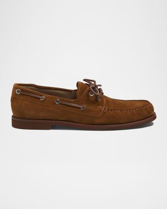 Gianvito Rossi Men & apos;s Vand&eacute;e Suede Boat Shoes