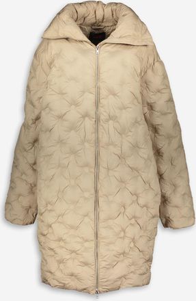 TK Maxx Beige Oversized Pintuck Longline Puffer Jacket