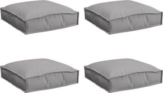 vidaXL Pallet Cushion for Seat 4 pcs Grey 40 x 40 x 8 cm Oxford fabric Vidaxl