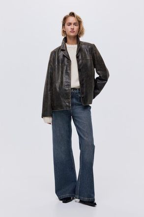 H&M Wide high jeans in Dark Denim Blue at Nordstrom, Size 16