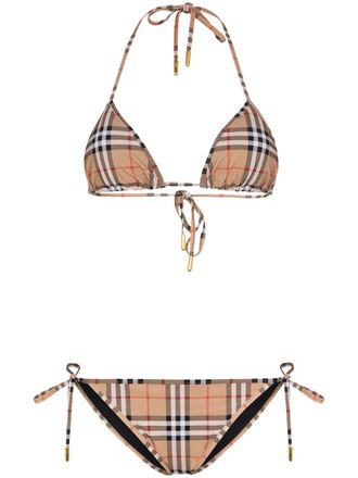 Burberry Bikini a quadri - Marrone