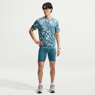 Nike Mens Fast Dri-FIT Brief-Lined Running 1/2-Length Tights in Blue | FN3371-008