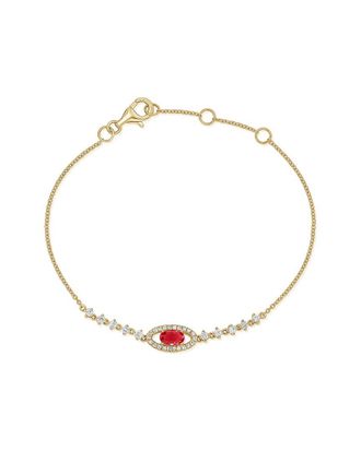 Sabrina Designs 14K 0.67 Ct. Tw. Diamond & Ruby Chain Bracelet
