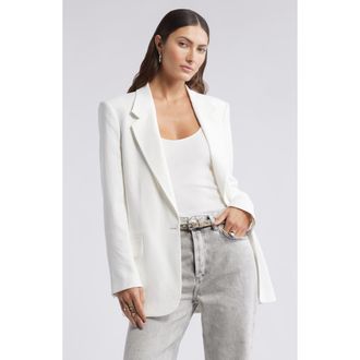 Open Edit The Curator Relaxed Blazer in Ivory at Nordstrom, Size Xx-Small