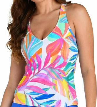 24th & Ocean Underwire Cross Back Tankini Top In Cordoba
