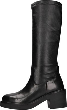 Emanuelle Vee Heeled Boots - Dames - Laarzen met Hak - Zwart - 35 EU - Leer - Schoenen