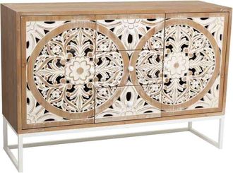 Wanderlust Deco Aparador de madera blanco 120x38x80