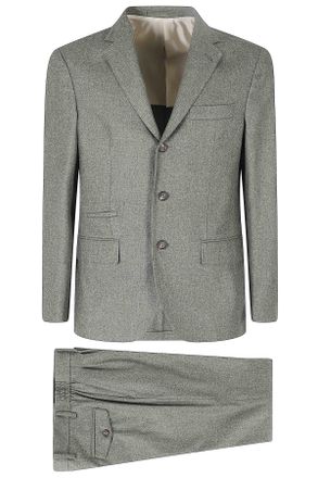 Eleventy Military Green Wool-Blend Single-Breasted Suit