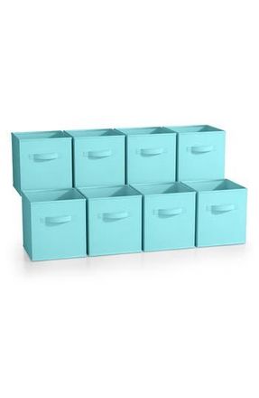 Sorbus 8-Pack Collapsible Storage Cubes in Aqua at Nordstrom Rack