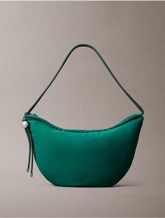 Calvin Klein Womens Nylon Small Crescent Bag - Bright Green